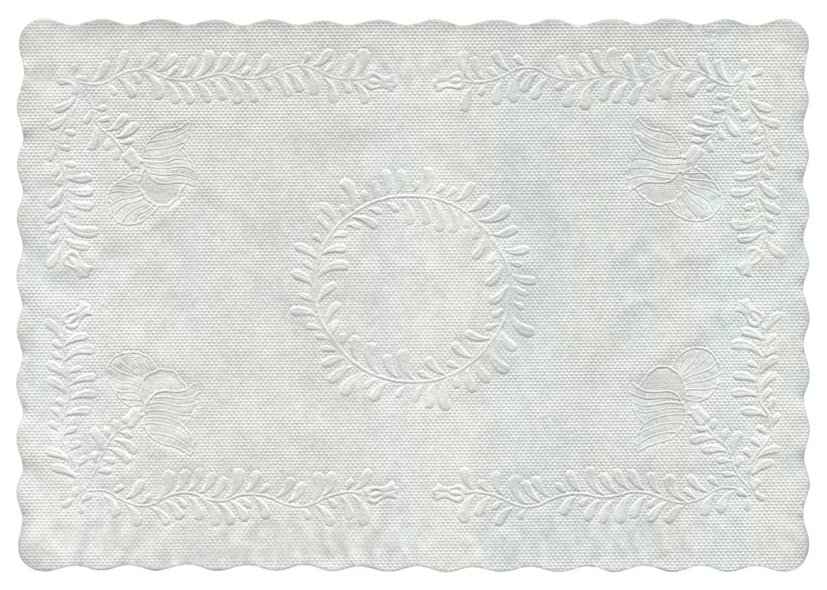14x10" Tray paper white embossed 40gsm (4x250`s)