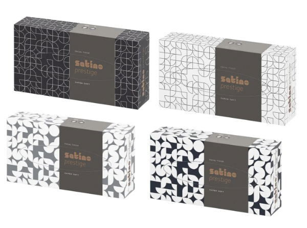 2ply Satino Prestige Facial Tissues Flat Box Eco (40x100)