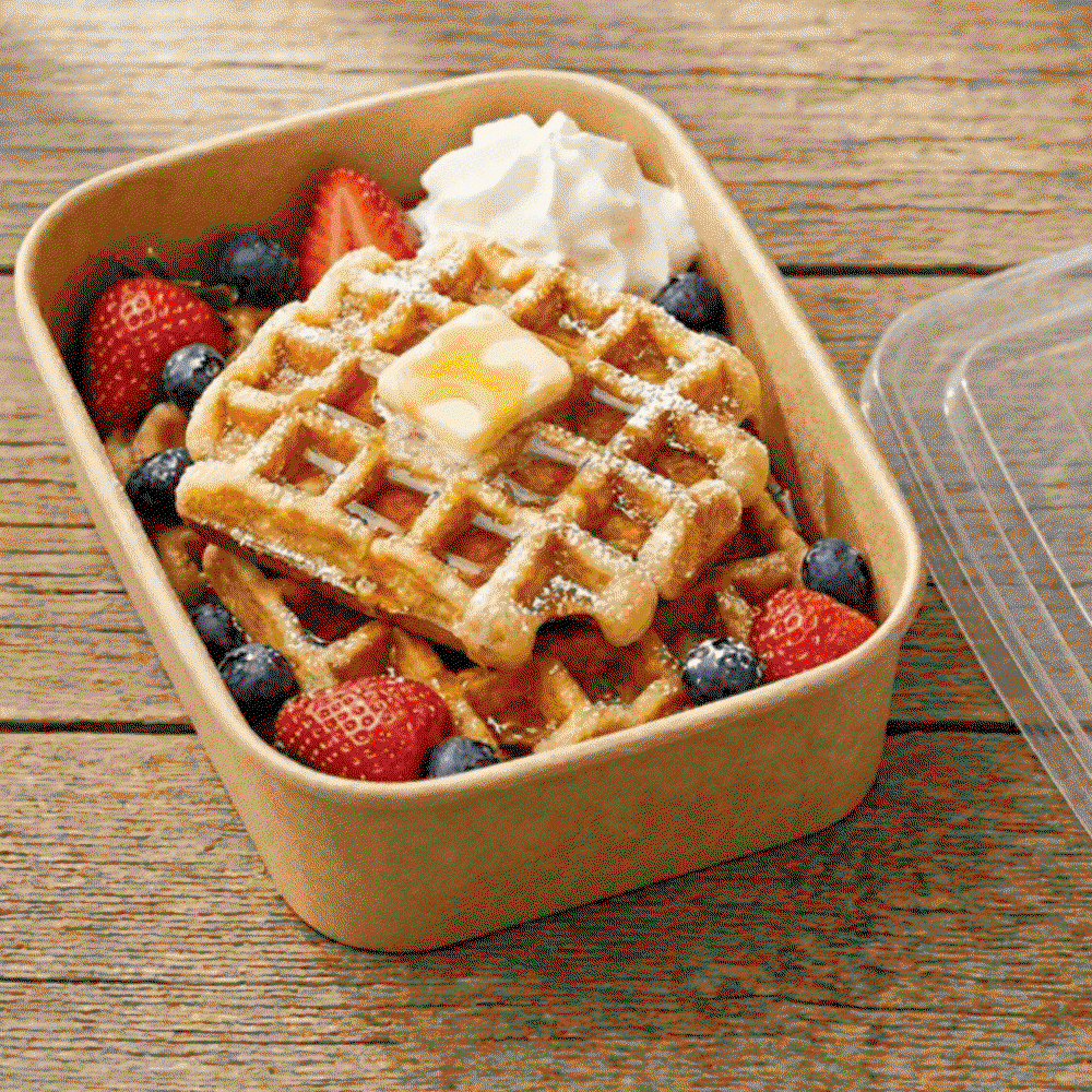 Spiritpak Kraft Rectangular Cont & PP Lids (3 x 50's)