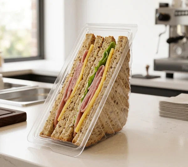 Deep Fill Hinged Sandwich Wedge rPET (5x100)