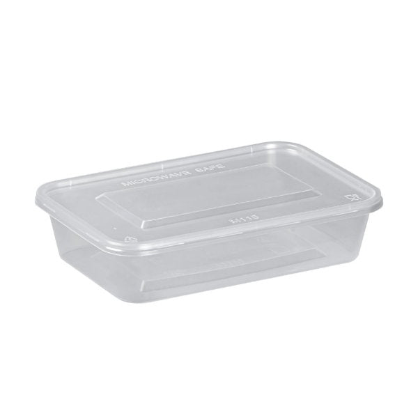 Clear microwavable container and lids-Standard