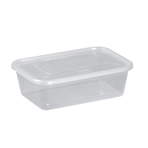 Clear microwavable container and lids-Standard