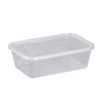 Clear microwavable container and lids-Standard
