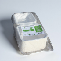 6"x6" Bagasse Burger Box (4x50) - PFAS FREE