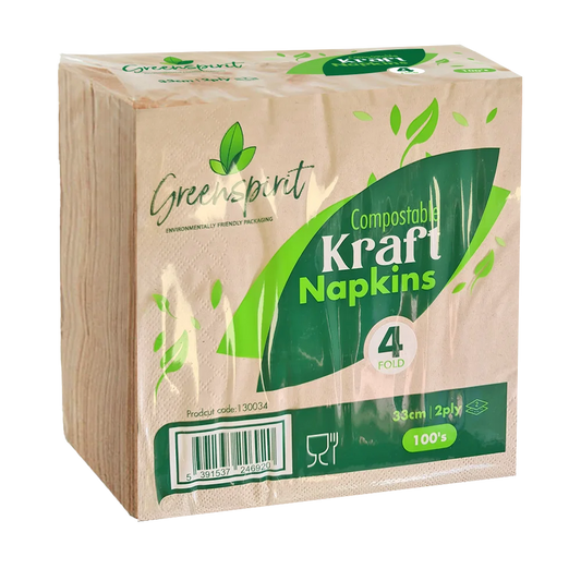 Compostable Kraft Napkins (20 x 100's)