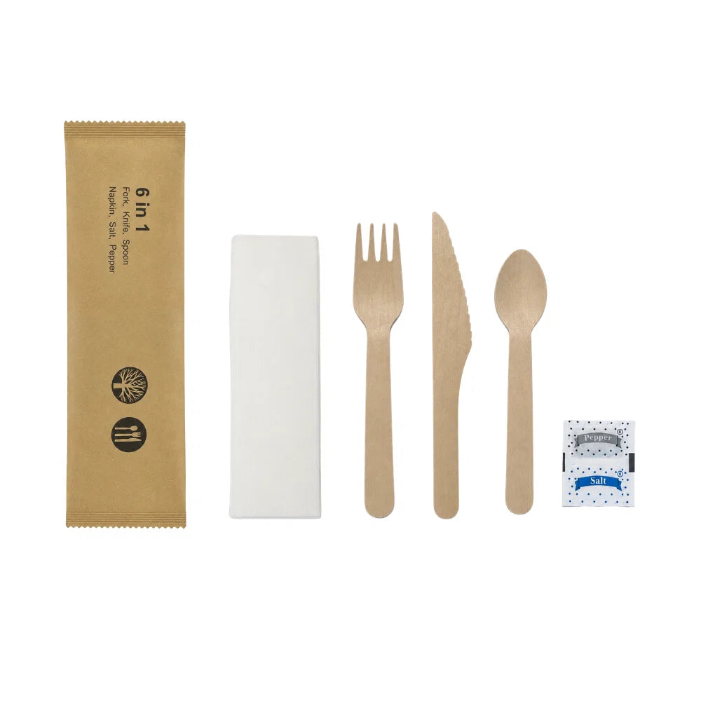 6 in 1 set-Fork,Knife,Spoon,Nap,Salt,Pepper(10x50)