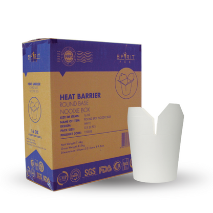 Spiritpak White Noodle Box