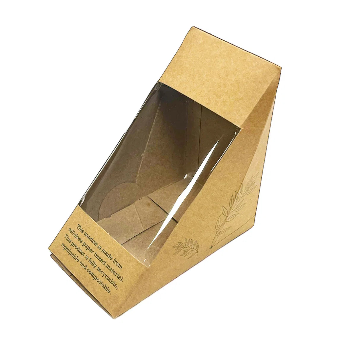Kraft Deepfill Sandwich Compostable Window (10x50)