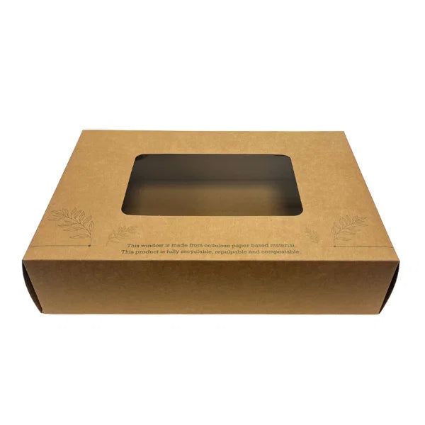Kraft Platter Box & Insert Compostable Window