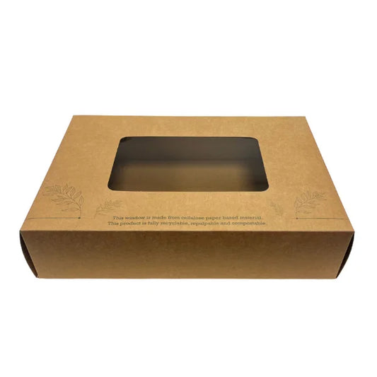 Kraft Platter Box & Insert Compostable Window