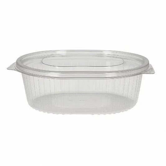 Oval hinged salad container (8x50)
