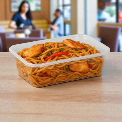 Clear microwavable container and lids-Standard