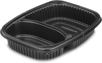 34oz Black 1-Compartment Microwaveable Containers