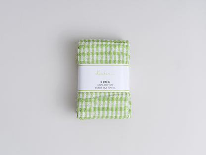MONOCHECK TEA TOWELS – 5 PACK