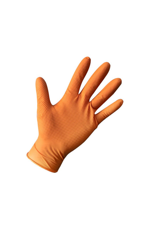 DC29DG Diamond grip Orange Nitrile Gloves