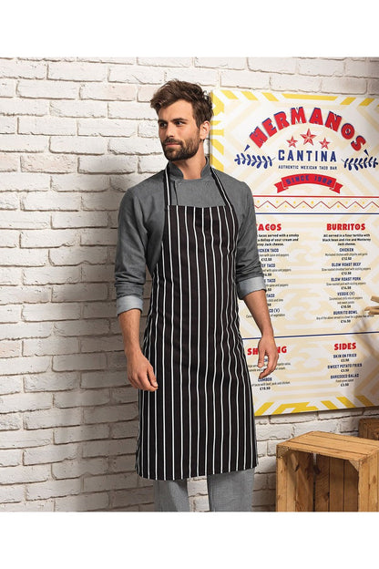 Striped bib apron