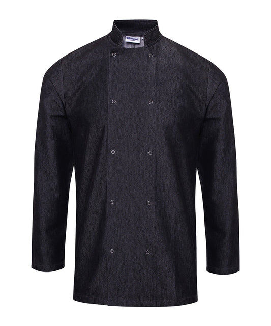 Denim long sleeve chef's jacket